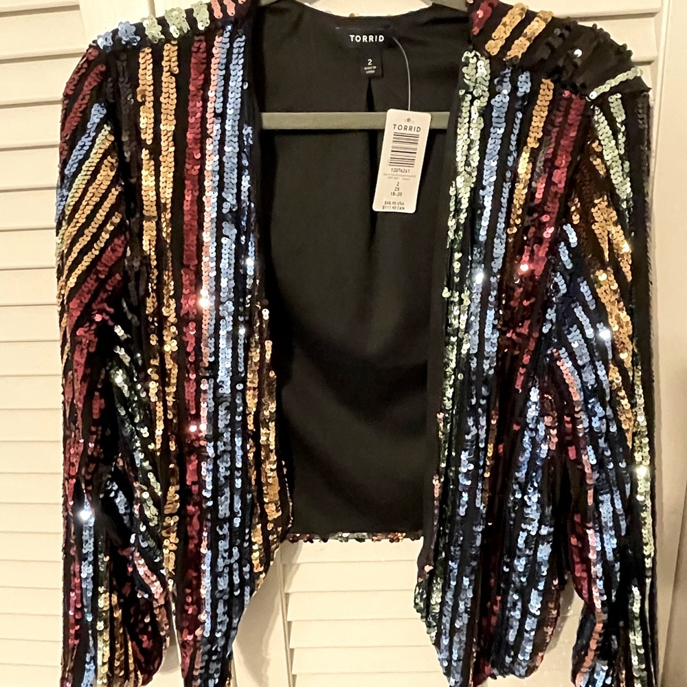 BNWT Torrid sequined blazer